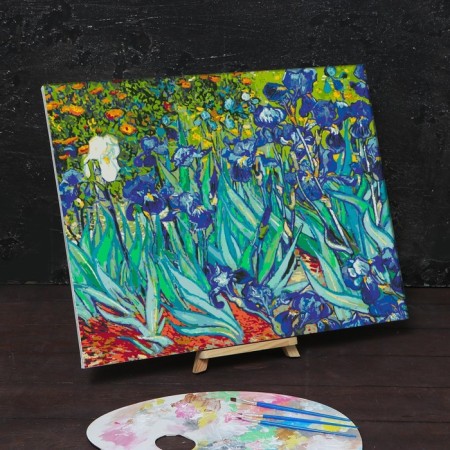 Picture on numbers on canvas with a subframe of the Irisa Vincent Van Gogh, 40 x 50 cm-1