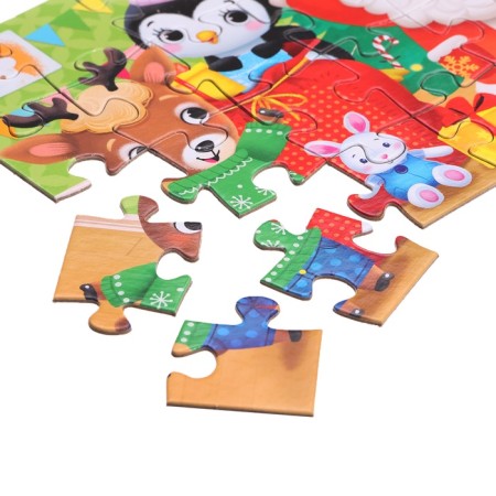 Puzzle "Waiting for the New Year", a large gift box, 24 elements-6