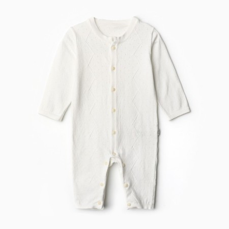 Knitted overalls, Ecrury color, height 74 cm