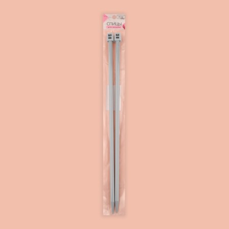 Knitting needles, straight, with Teflon coating, D = 8 mm, 35 cm, 2 pcs-4