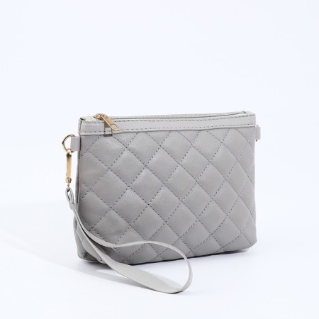 Bag Cross-Bodi with a zipper, gray color-3