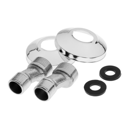 Bath mixer Zein Z2080CR, 40 mm cartridge, with shower set, brass, chrome-10