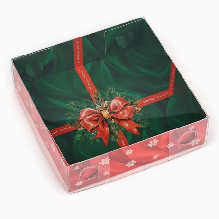 Makarun box “Happy New Year!”, Bant, 12 x 12 x 3 cm, New Year