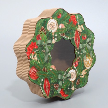 Gift Gift "Wreath", 21 x 22 x 5 cm, new year-3