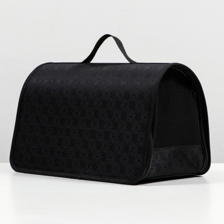 Animal carrier bag hard No. 3, 45x22x26 cm, nylon, black-2
