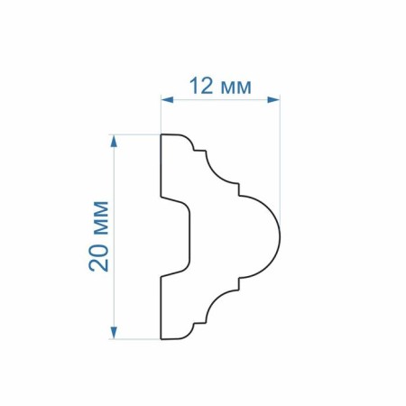 White molding 20x12x2000mm-1