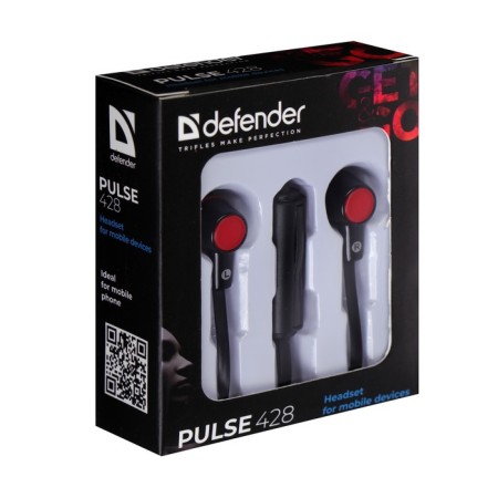 Headphones with Defender Pulse 428, vacuum liners, black-1