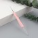 Knitting hook, bilateral, with silicone handle, d = 0.5/1 mm, 13.5 cm, pink color