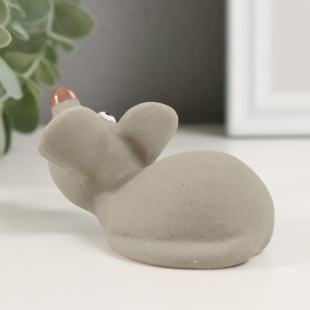 Souvenir ceramics "Gray mouse with red nose" 5.5x10x5.5 cm-4
