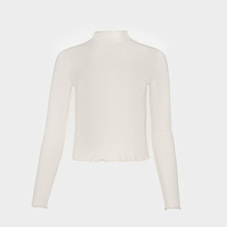Women's turtleneck Minaku: Basic Line, Ecrew color, size 48-4