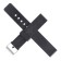 18 mm watch strap, silicone, L-22 cm, black