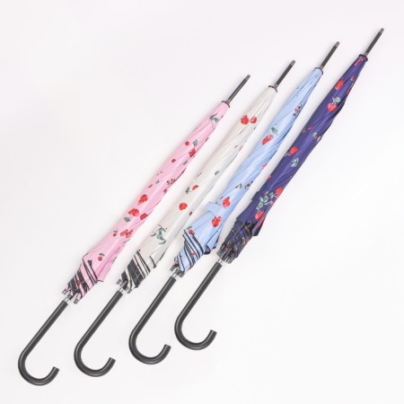 Umbrella - a semiautomatic “cherry” cane, Eponge, 8 spokes, r = 51 cm, color mix-5