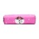 School "cat", on a zipper, pink