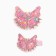 Hair clip with sparkles, 2 pcs, 5.5 cm, butterflies, cold heart
