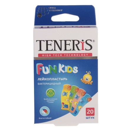 Bactericidal adhesive teneris "Fun Kids" with ions of silver on a polymer basis. 20 pcs-1