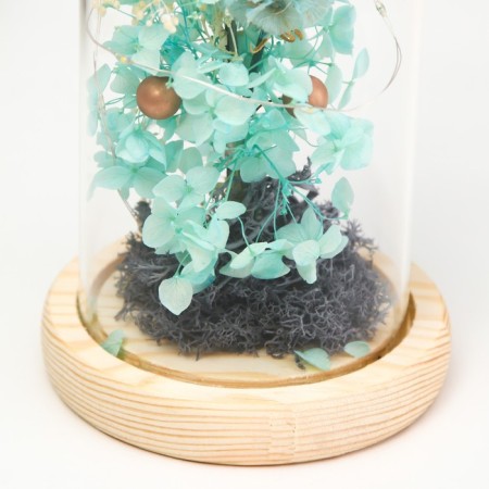 Nightlight "Azure Flowers" LED from batteries 3HAAA 11x11x22 cm Risalux-4