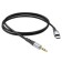 Hoco UPA22, Jack 3.5 mm (M) cable - Type -C, 1 m, silicone, black