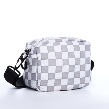 Youth bag with a zipper, gray color-1
