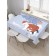 Glass “Santa Claus under the Christmas tree”, rectangular, Saten, size 145x180 cm