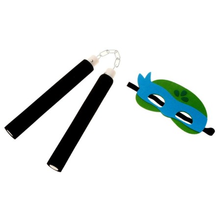 Carnival set "Battle Turtle": Cloak, Mask and Nunchaki-10