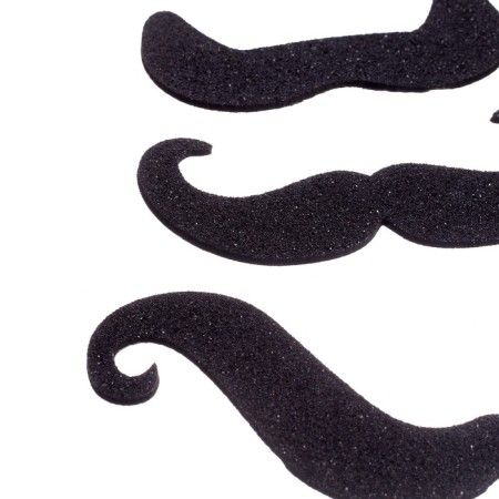 Carnival mustache on a sticky base, set of 3 pcs., Types mix-1
