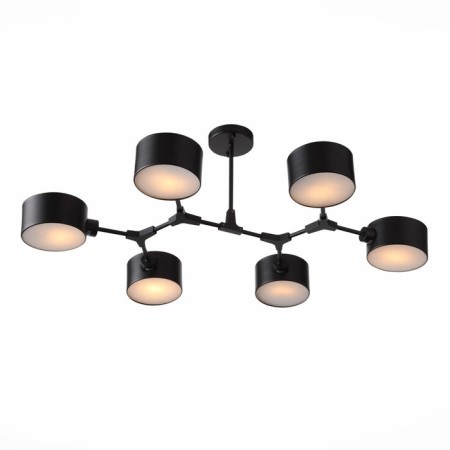 Ceiling EVOLUCE lamp. Sle183402-06. Gemento. 6x60 W, E14, 73x95.5x32 cm, black color