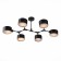 Ceiling EVOLUCE lamp. Sle183402-06. Gemento. 6x60 W, E14, 73x95.5x32 cm, black color