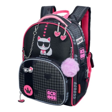 School backpack by Ergon. Spray Across 194 37*28*12 Virgo + Pen, Back Cher/Rose 24-194-13-1