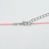 Pendant on the cord "Heart" voluminous, color silver with pink, 30+5 cm