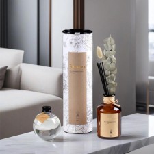 Set for flavoring rooms in a tube: diffuser 230 ml, aromaticoma, white flowering