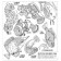 The creatures are large and small. 35 posters for coloring