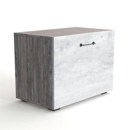 Graivud puff-puff, 600 × 350 × 410 mm, color pine concrete dark / pine concrete light