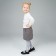 Pantyhose children, color gray melange, height 104-110 cm