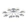 Silvia 8x60W E14 chandelier chrome