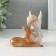 Polystone souvenir "Curly angel with a deer" varnish 9.5x9.5x10.5 cm