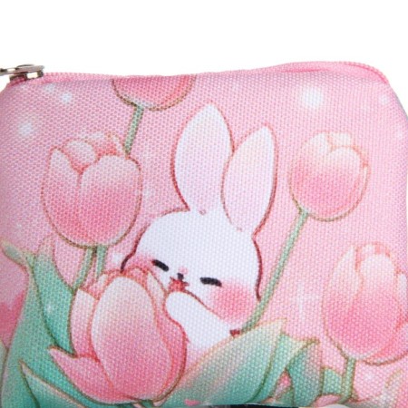 Children's textile wallet "Bunny", 11x9x0.5 cm, mint color-3