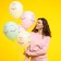 Shar Latex 12 "Happy Birthday. Donut", pastel, set 25 pcs., Mix color