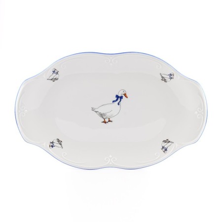 Oval Cmielow Kamelia "Geese", length 33 cm