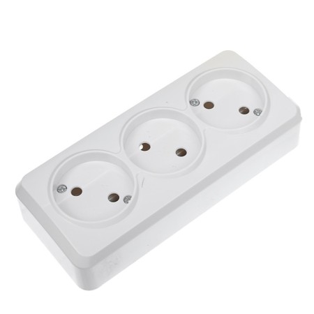 SmartBuy "Jupiter" socket, 10 A, trim, open, without salary, white