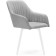 Slame Slam Metal Carcass stool, metal/velor, white/gray 53x64x83 cm