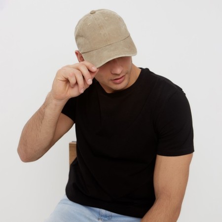 Minaku baseball cap, beige color, size 58