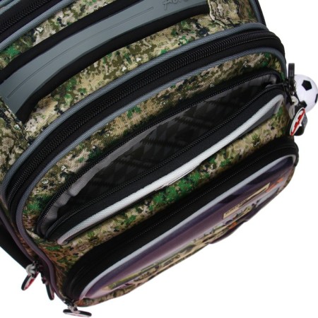 Frame backpack 35 x 28 x 15 cm, Across 178, filling: bag, pencil case, camouflage ACR22-178-4-8