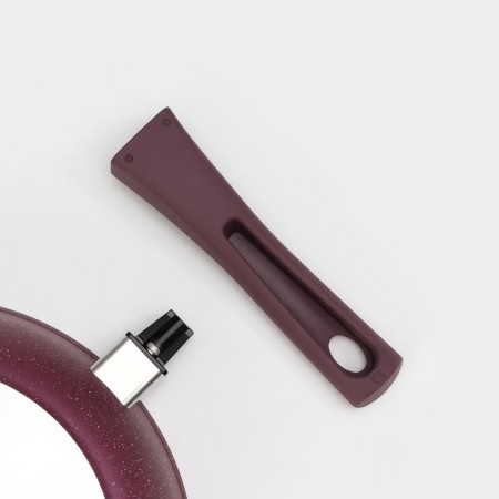 Trendy Style pan, d = 26 cm, removable handle, anti -stick coating, purple color-3
