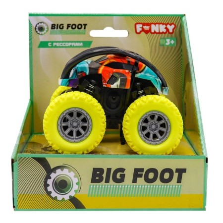 Friction Funky Toys Flood "Cricking", with a print and yellow wheels, 4x4-1