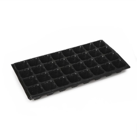 Cassette for seedlings, 32 cells, 110 ml, plastic, black, 53.5 × 27 × 5.5 cm, Greengo-6