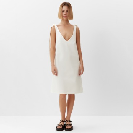 Women's dress Minaku: Jeans Collection Milk Color, Rr. 48-4