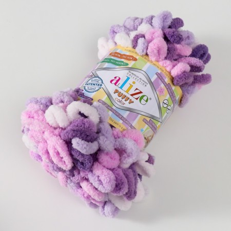 Yarn "Puffy Color" 100 % micropoliester 9m/100g (6305)-1