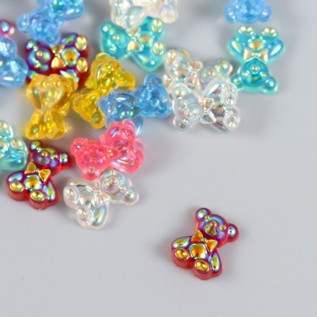 Decor for creativity Plastic "Mishka-Cristals" set of 30 pcs mix 1x0.9x0.4 cm-1