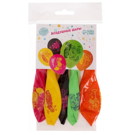 Shar Latex 12 "Live bright", a set of 5 pcs.-1