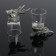 A set of 2 stacks "Deer", 50 ml, d = 4.5 cm h = 8.5 cm